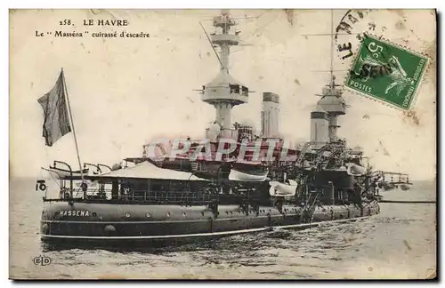 Cartes postales Bateau Le Havre Cuirasse d&#39escadre