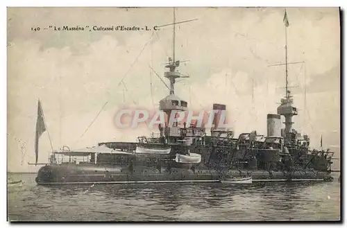 Cartes postales Bateau Le Massena Cuirasse d'escadre