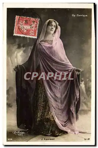 Cartes postales Femme Theatre Opera Comique Raunay