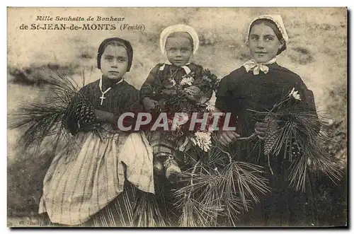 Cartes postales Folklore St Jean de Monts Enfants