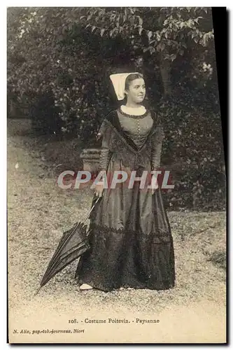 Cartes postales Folklore Costume Poitevin Paysanne