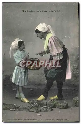 Cartes postales Folklore Nos Sablaises a la grode Enfant Femme