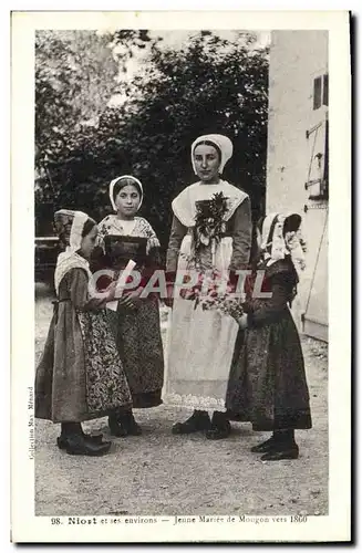 Cartes postales Folklore Niort Jeune mariee de Mougon vers 1860 Enfants