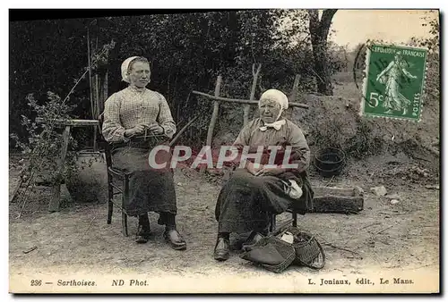 Ansichtskarte AK Folklore Sarthoises Femmes