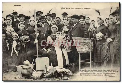 Cartes postales Folklore Une noce aux Marais Vendeens Mariage