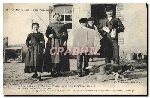 Cartes postales Folklore Un bapteme aux Marais Vendeens