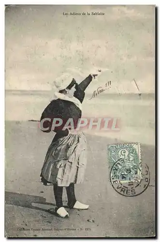 Ansichtskarte AK Folklore Les adieux de la Sablaise