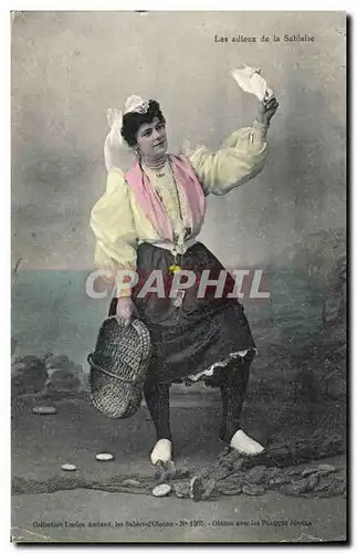 Ansichtskarte AK Folklore Les adieux de la Sablaise