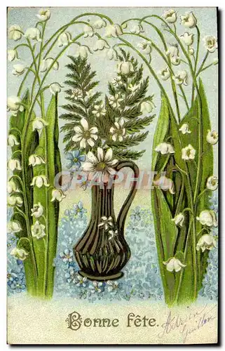 Cartes postales Fantaisie Fleurs Muguet