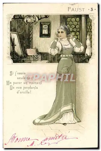 Cartes postales Fantaisie Femme Faust