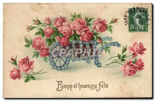 Cartes postales Fantaisie Fleurs