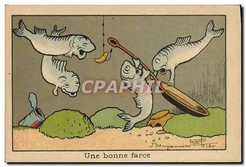 Image Benjamin Rabier Une bonne farce Poisson