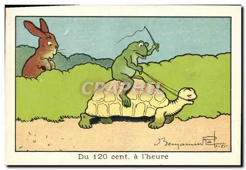 Image Benjamin Rabier Du 120 cent a l&#39heure Tortue Lapin Grenouille