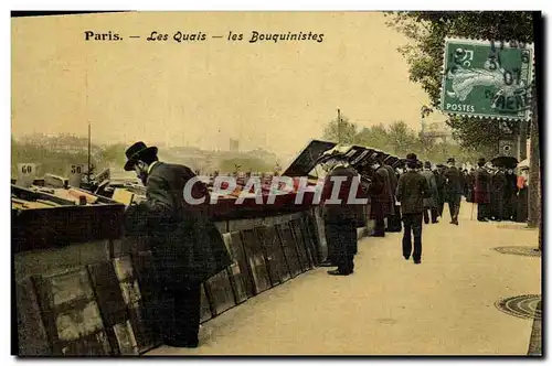 Ansichtskarte AK Bibliotheque Paris Les bouquinistes (carte toilee)