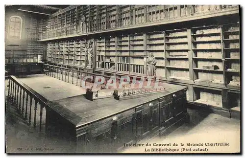 Cartes postales Bibliotheque Interieur du couvent de la Grande Chartreuse