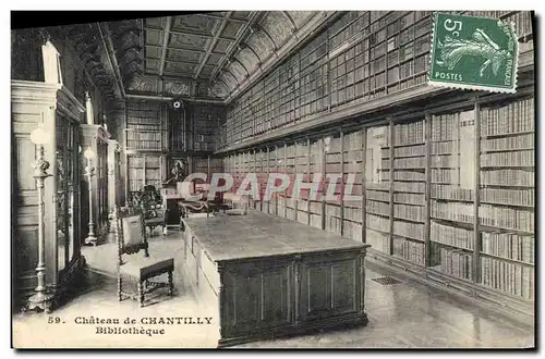 Ansichtskarte AK Bibliotheque Chateau de Chantilly