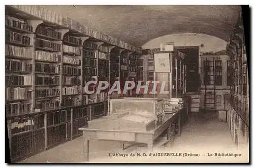 Cartes postales Bibliotheque L&#39abbaye de ND d&#39Aiguebelle Drome