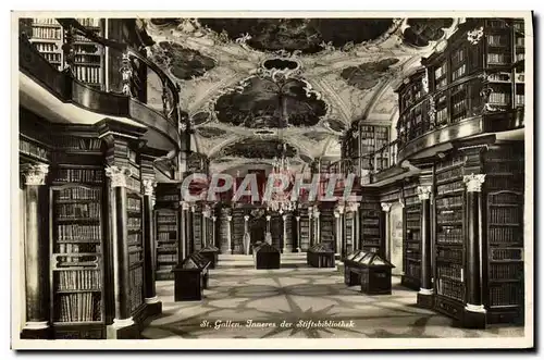 Cartes postales Bibliotheque St Gallen