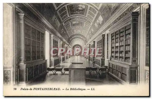 Ansichtskarte AK Bibliotheque Palais de Fontainebleau