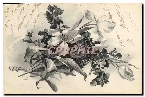 Cartes postales Fantaisie Fleurs