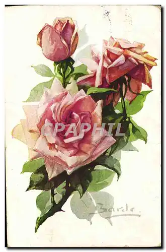 Cartes postales Fantaisie Fleurs