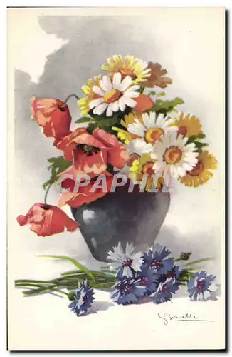 Cartes postales Fantaisie Fleurs