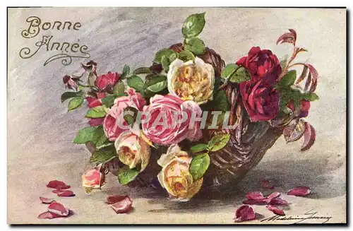 Cartes postales Fantaisie Fleurs