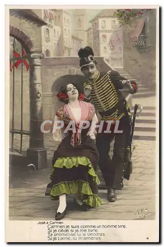 Cartes postales Fantaisie Femme Jose a Carmen Bizet