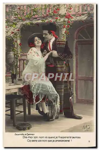 Cartes postales Fantaisie Femme Escamillo a Carmen Bizet