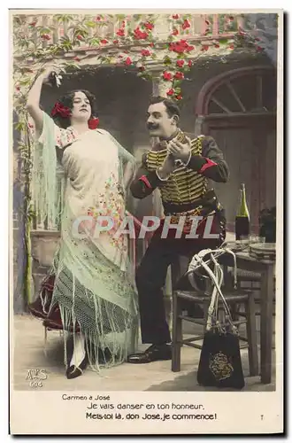 Cartes postales Fantaisie Femme Carmen a Jose Bizet