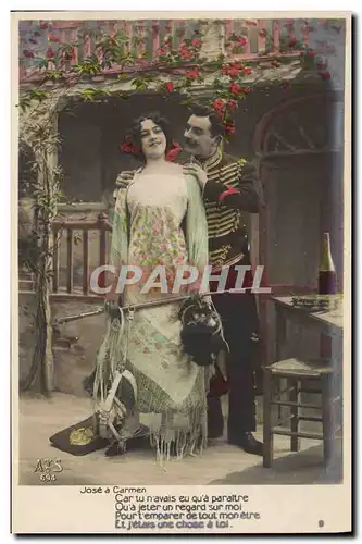 Cartes postales Fantaisie Femme Jose a Carmen Bizet
