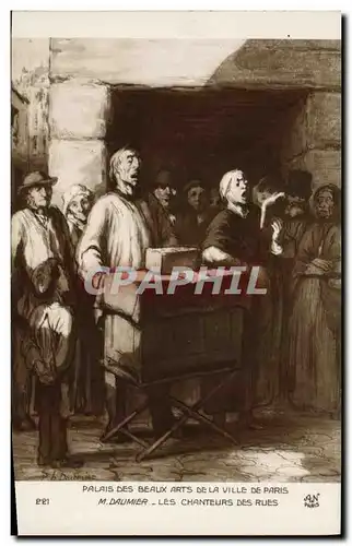 Ansichtskarte AK Palais des Beaux Arts de la Ville de Paris Daumier Les chanteurs des rues