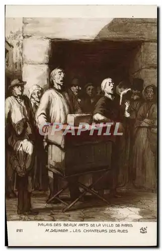 Cartes postales Palais des Beaux Arts de la Ville de Paris Daumier Les chanteurs des rues