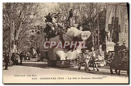 Ansichtskarte AK Cochon Porc Aix en Provence Carnaval 1928 La fete a Neuneu Neuilly