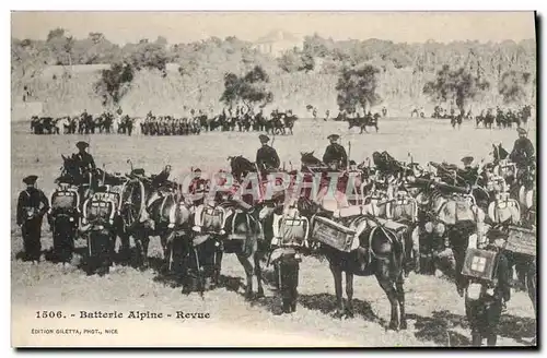 Ansichtskarte AK Militaria Chasseurs Alpins Batterie alpine Revue