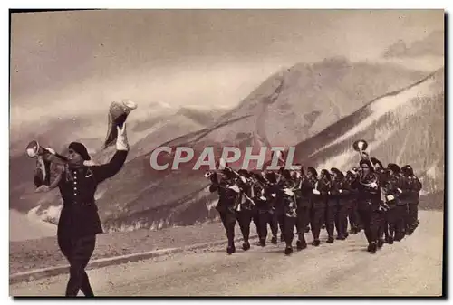 Cartes postales Militaria Chasseurs Alpins Fanfare