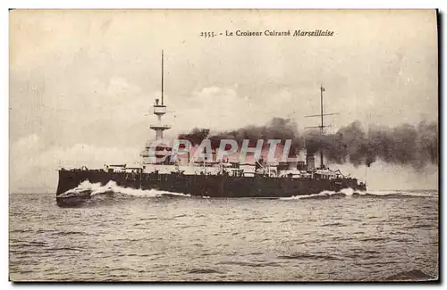 Cartes postales Bateau Le croiseur cuirasse Marseillaise