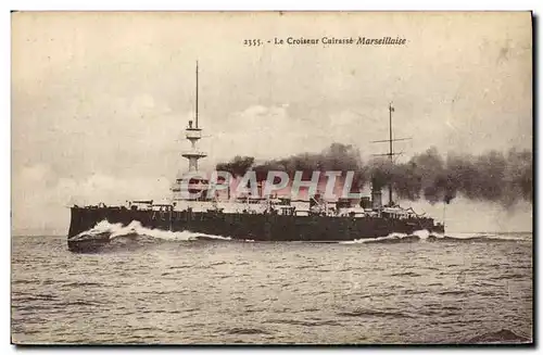 Cartes postales Bateau Le croiseur cuirasse Marseillaise