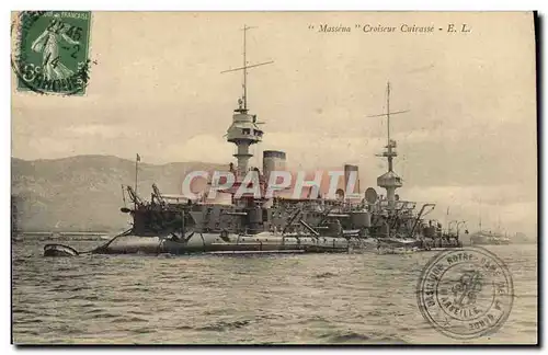 Cartes postales Bateau Massena Croiseur d&#39escadre