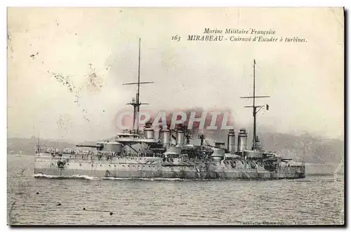 Cartes postales Bateau Mirabeau Cuirasse d'escadre a turbines