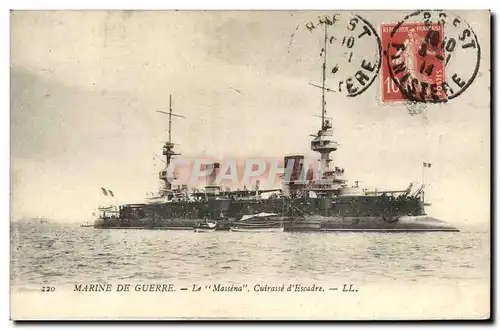 Cartes postales Bateau Le Massena Cuirasse d'escadre
