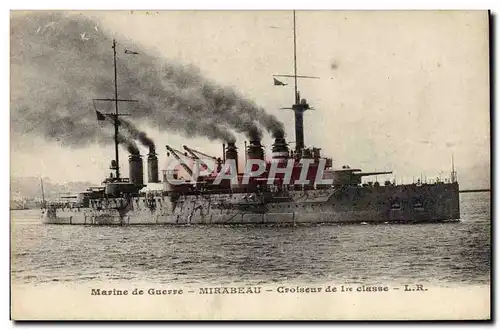 Cartes postales Bateau Mirabeau Croiseur de 1ere classe