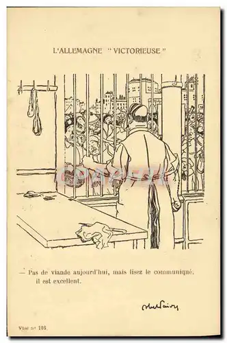 Cartes postales Fantaisie Illustrateur Militaria L'Allemagne victorieuse