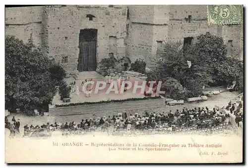 Cartes postales Theatre Orange Representations de la Comedie Francaise Au Theatre Antique La scene et les specta