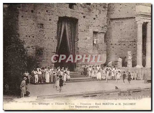 Cartes postales Theatre Orange Theatre romain Une repetition generale