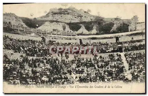 Cartes postales Theatre antique d&#39Orange Vue d&#39ensemble des gradins et de la colline