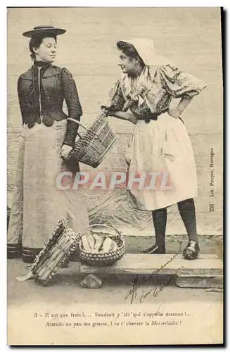 Cartes postales Folklore Femmes Marseillaise