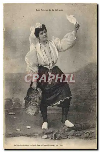 Ansichtskarte AK Folklore Les adieux de la Sablaise