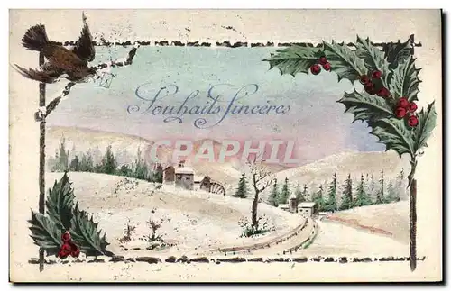 Cartes postales Fantaisie Illustrateur Paysage sous le neige