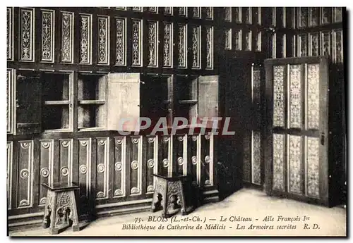 Ansichtskarte AK Bibliotheque Blois le chateau Aile Francois 1er Catherine de Medicis Les armoires secretes